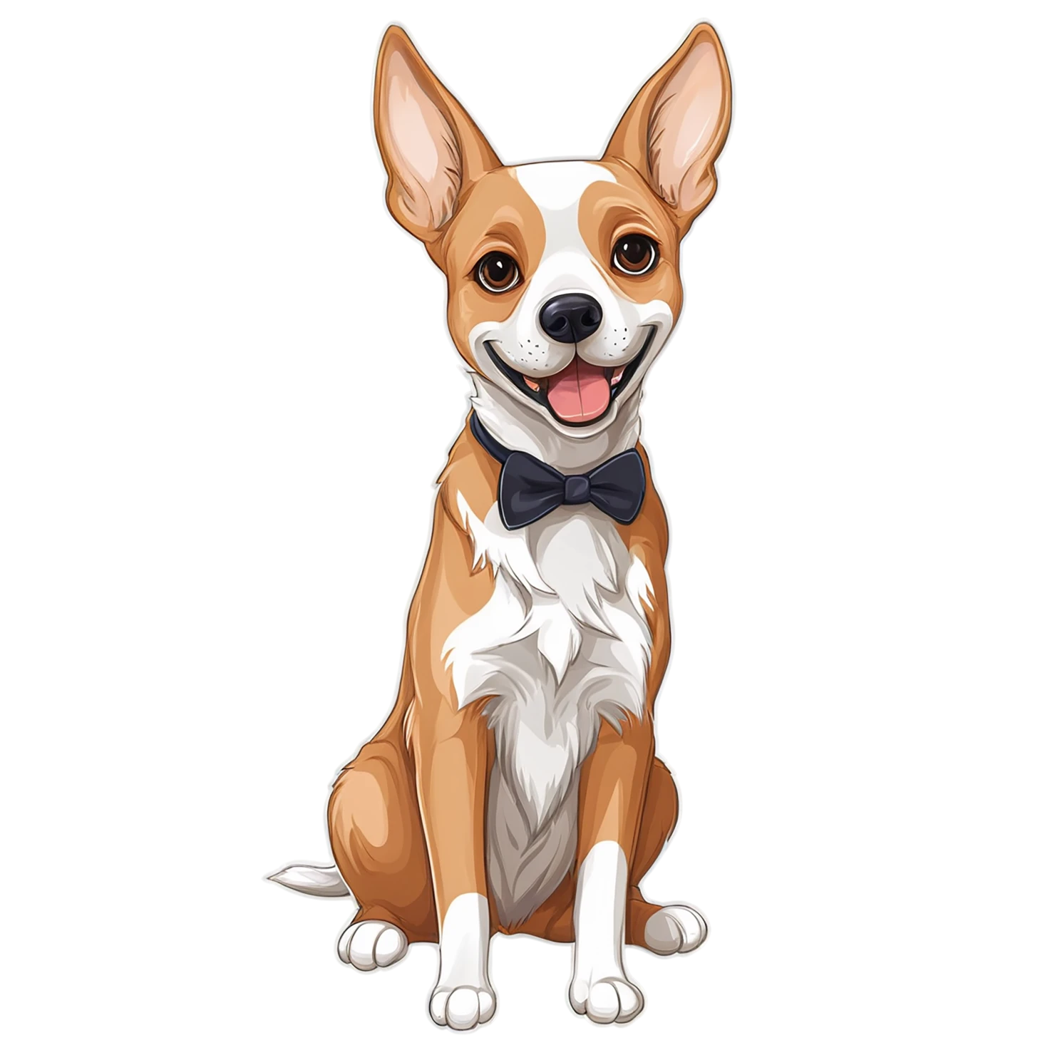 Dog cute sticker isolated on transparent background #15609