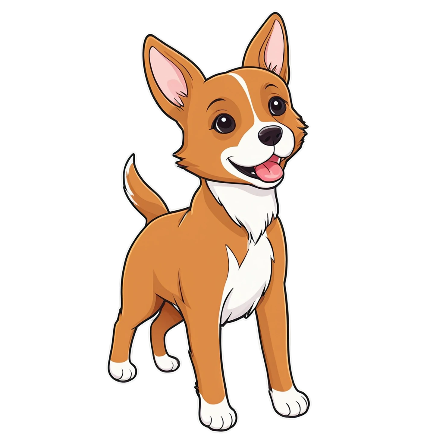 Dog cute sticker isolated on transparent background #15617
