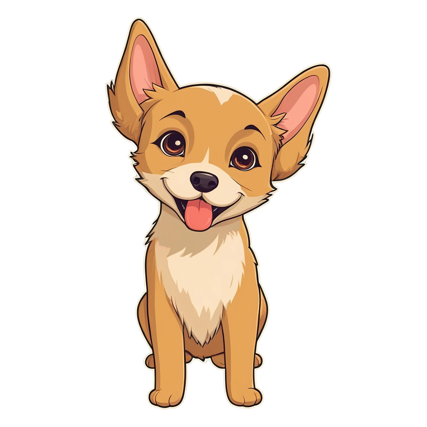 Dog cute sticker isolated on transparent background #15618