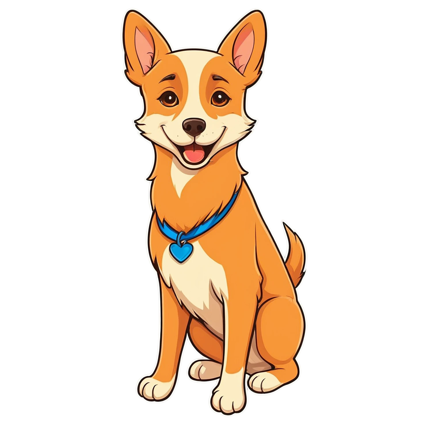 Dog cute sticker isolated on transparent background #15619