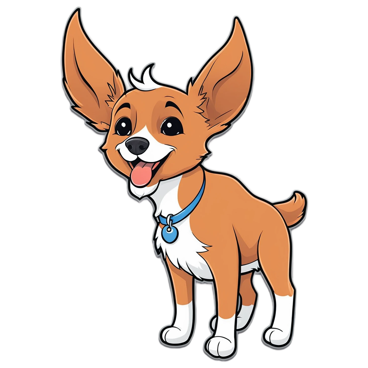 Dog cute sticker isolated on transparent background #15621