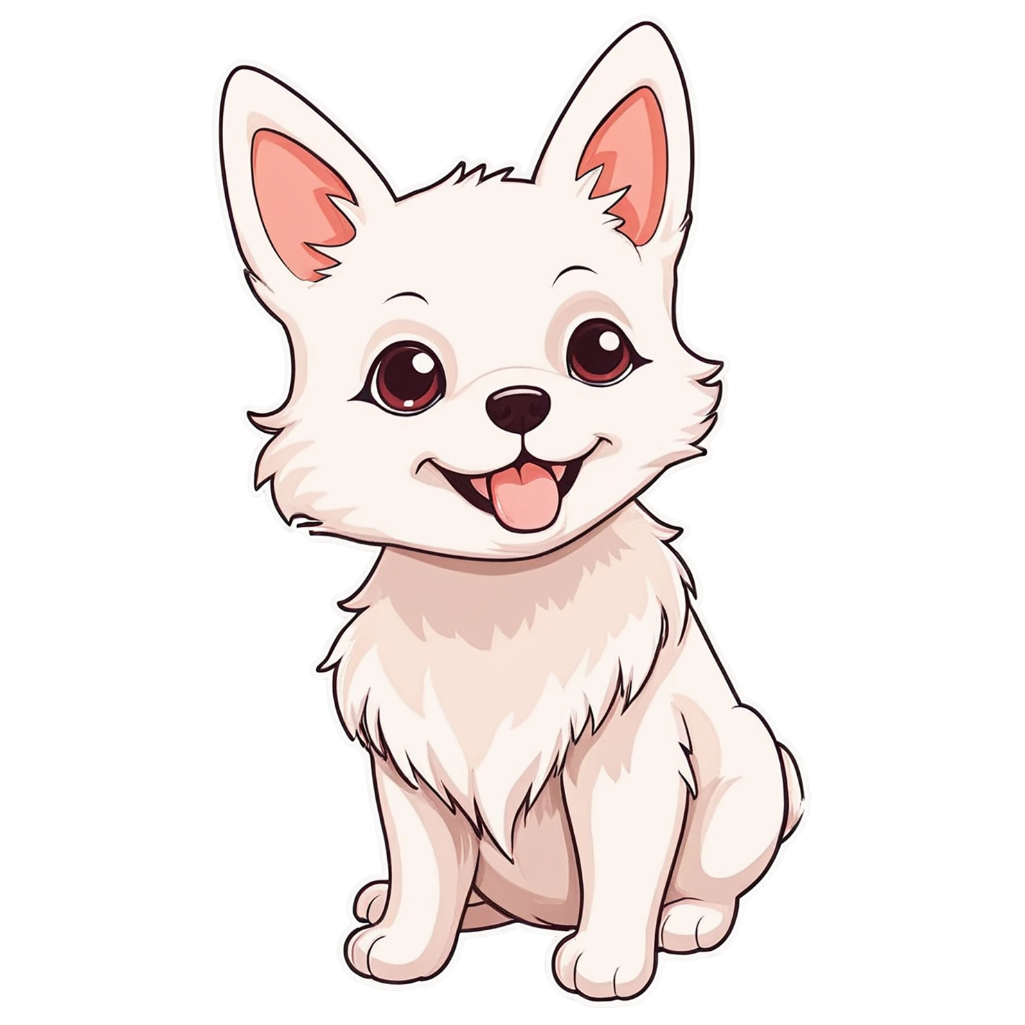Dog cute sticker isolated on transparent background #15622