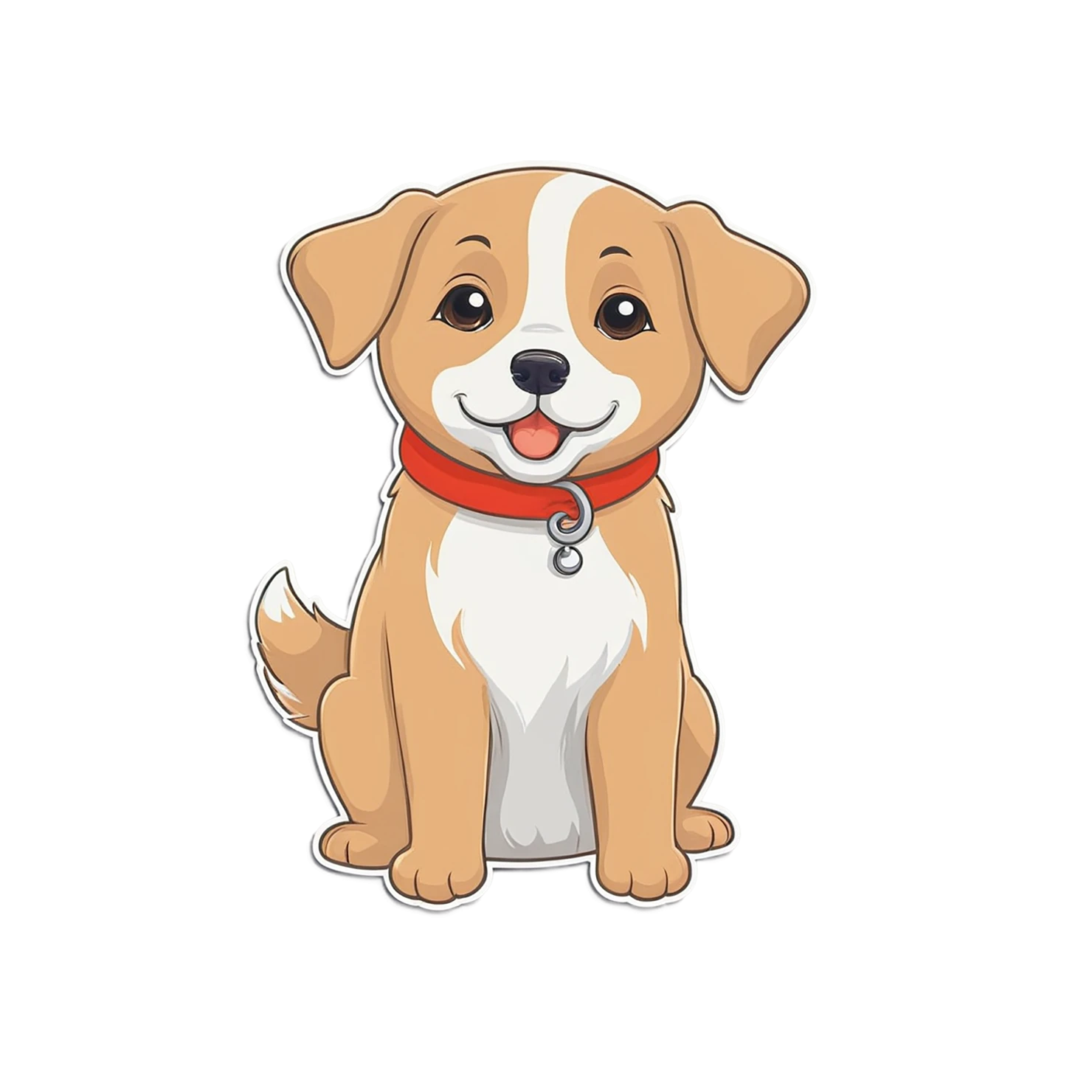 Dog cute sticker isolated on transparent background #15624