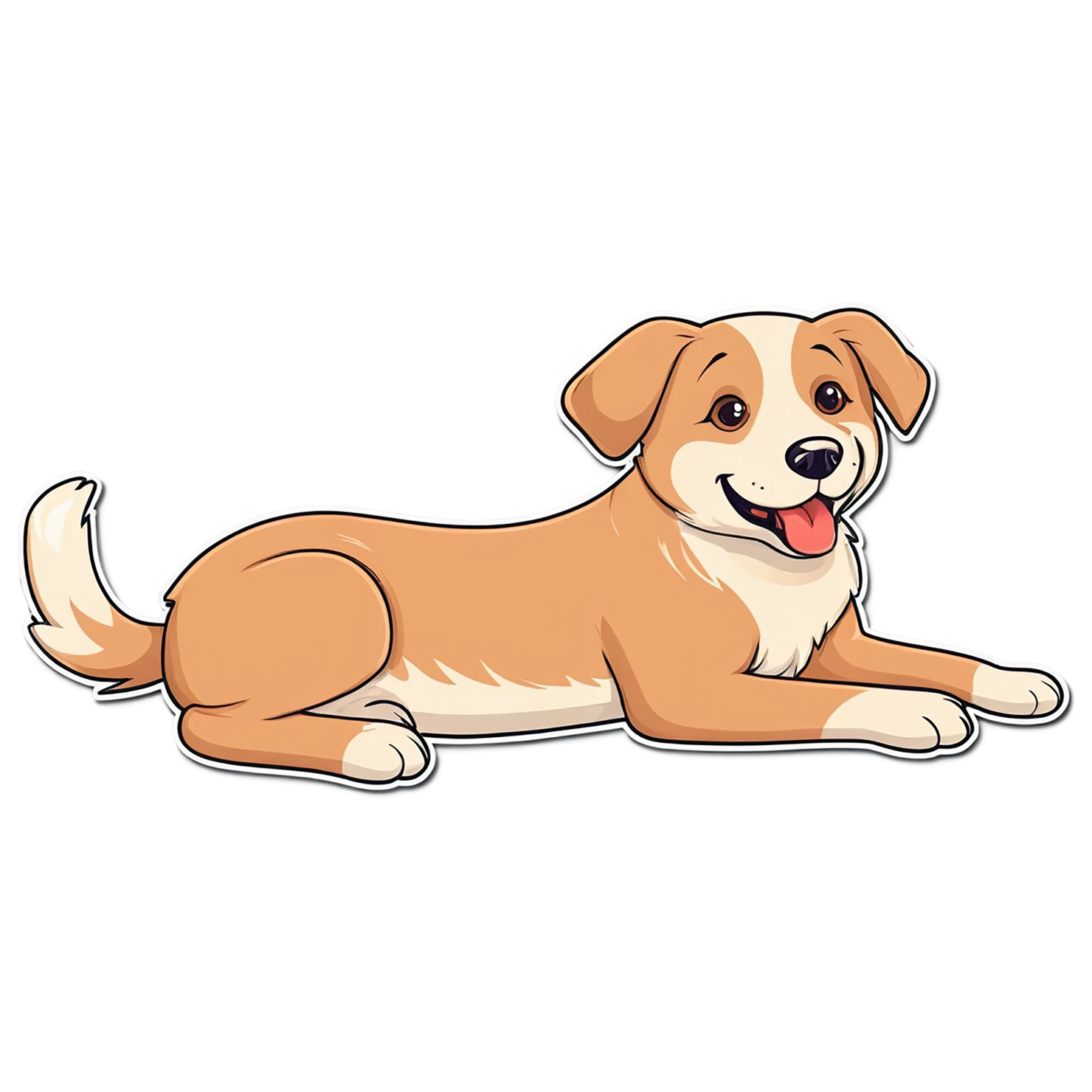 Dog cute sticker isolated on transparent background #15626