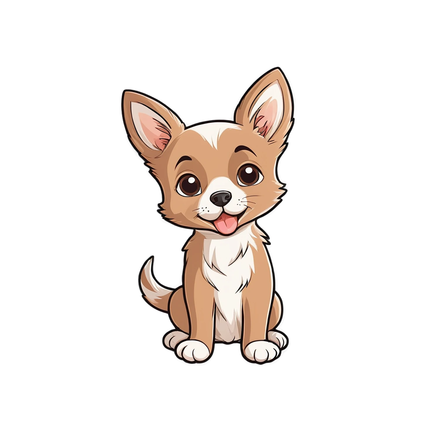 Dog cute sticker isolated on transparent background #15627