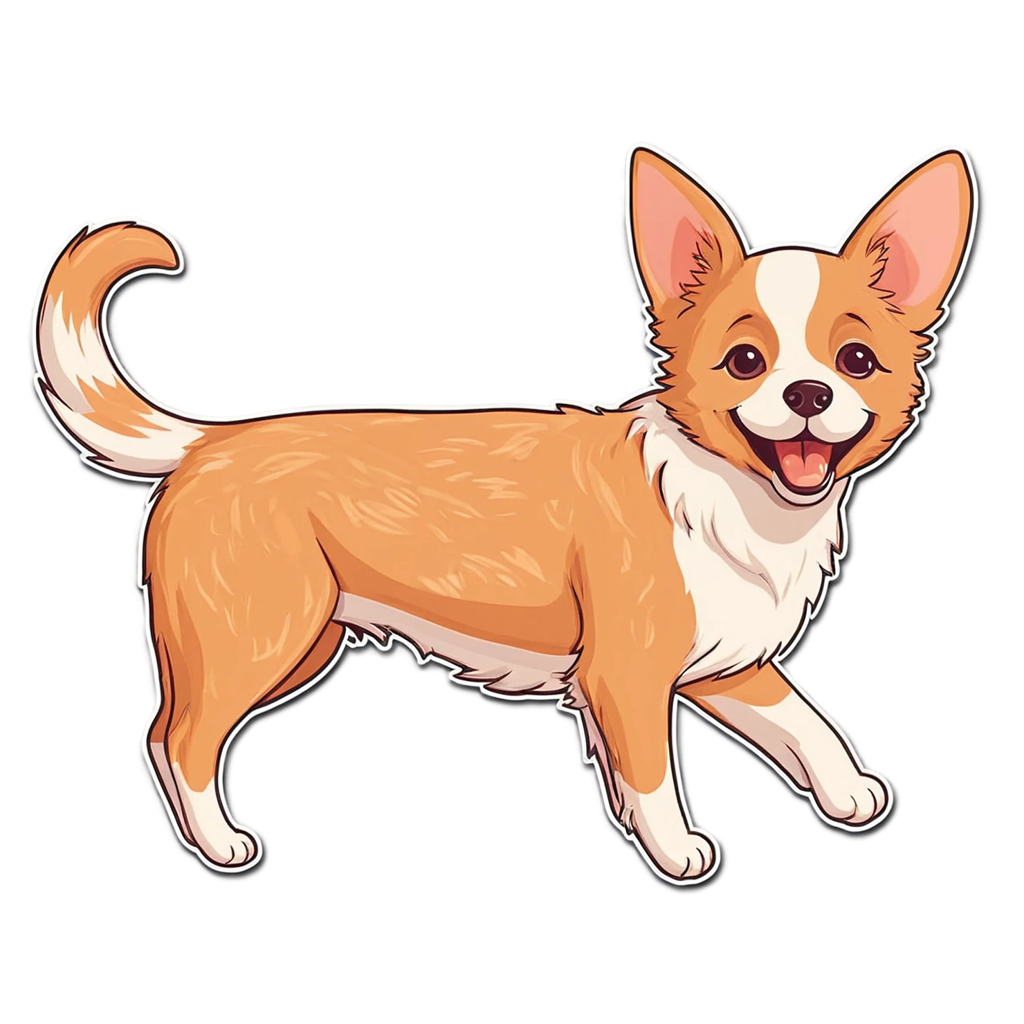 Dog cute sticker isolated on transparent background #15628