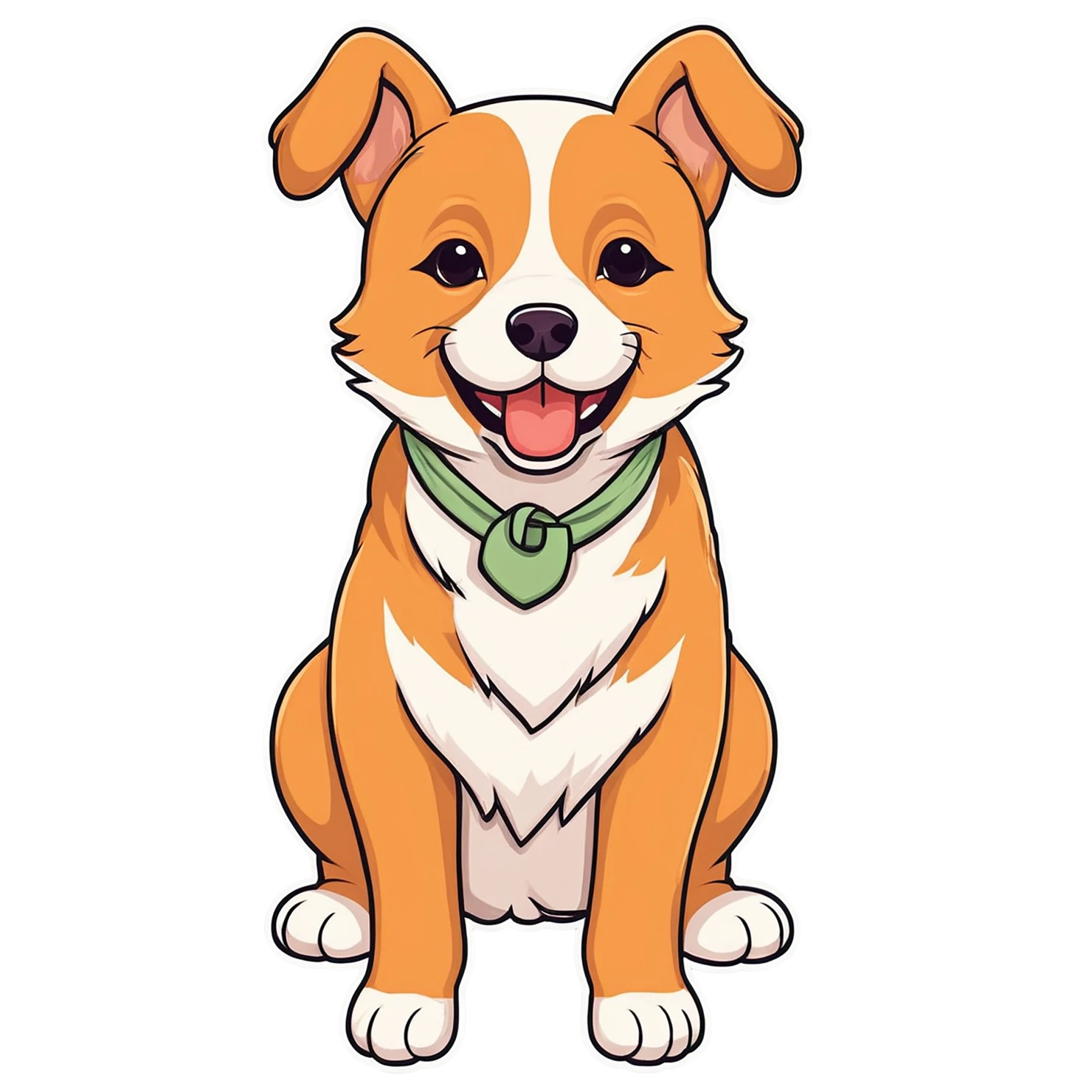 Dog cute sticker isolated on transparent background #15629