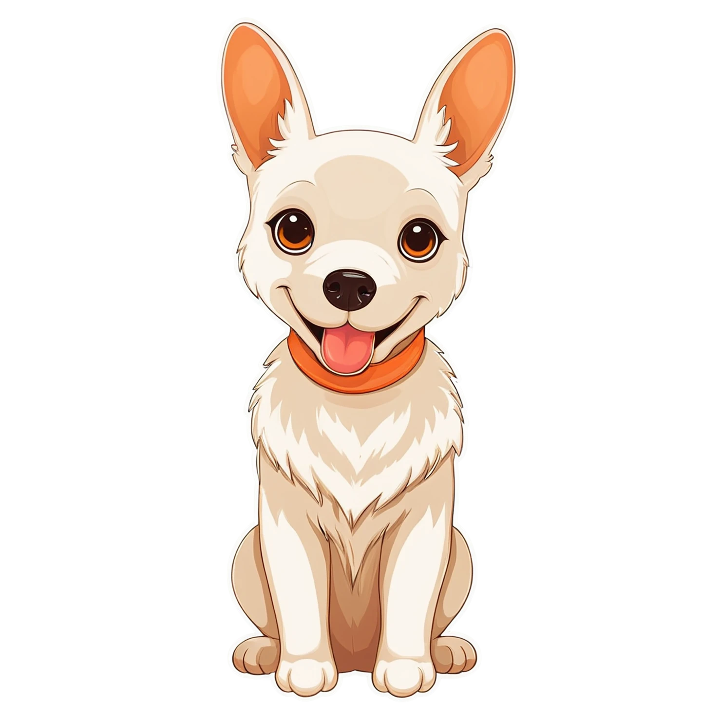 Dog cute sticker isolated on transparent background #15630