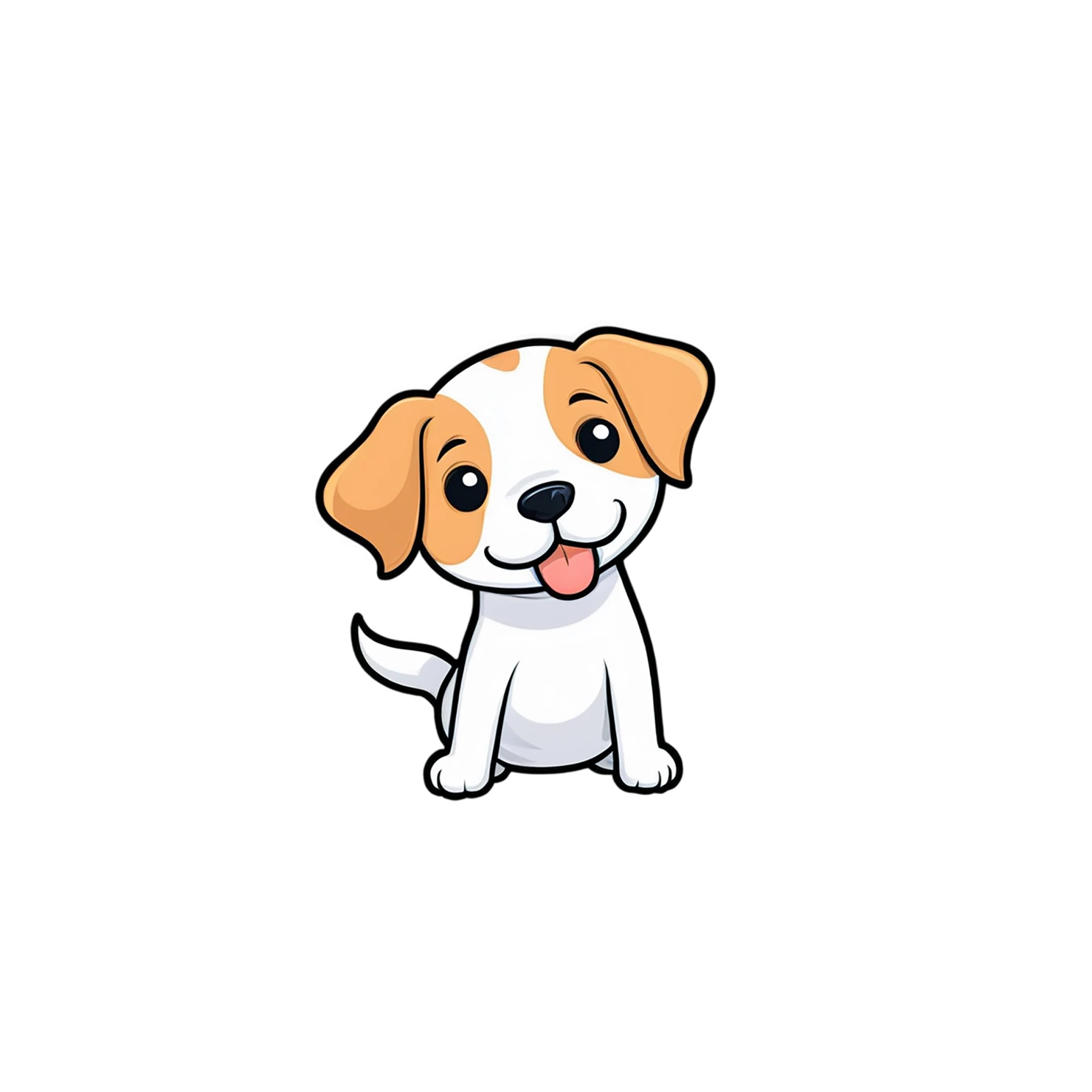 Dog cute sticker isolated on transparent background #15631