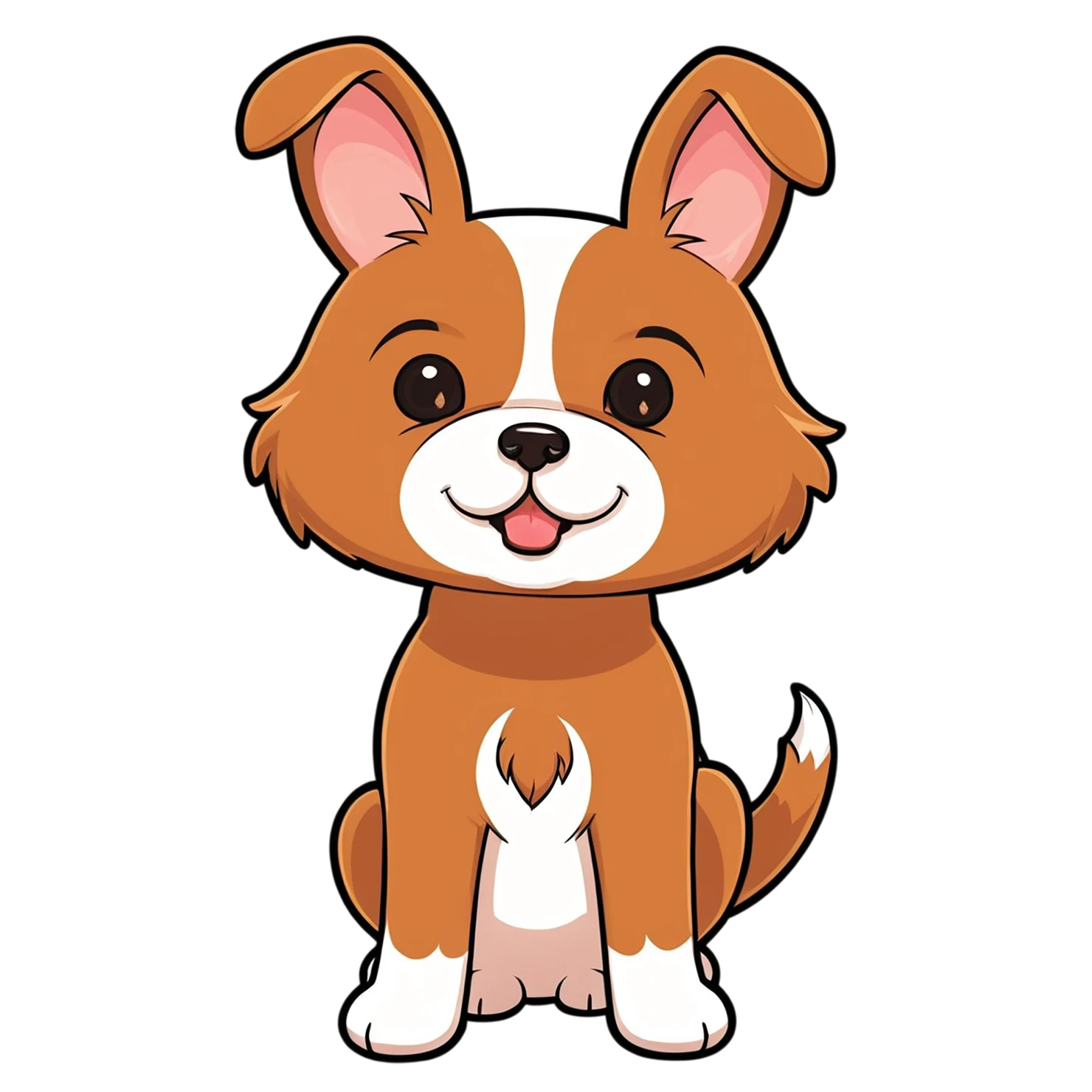 Dog cute sticker isolated on transparent background #15633
