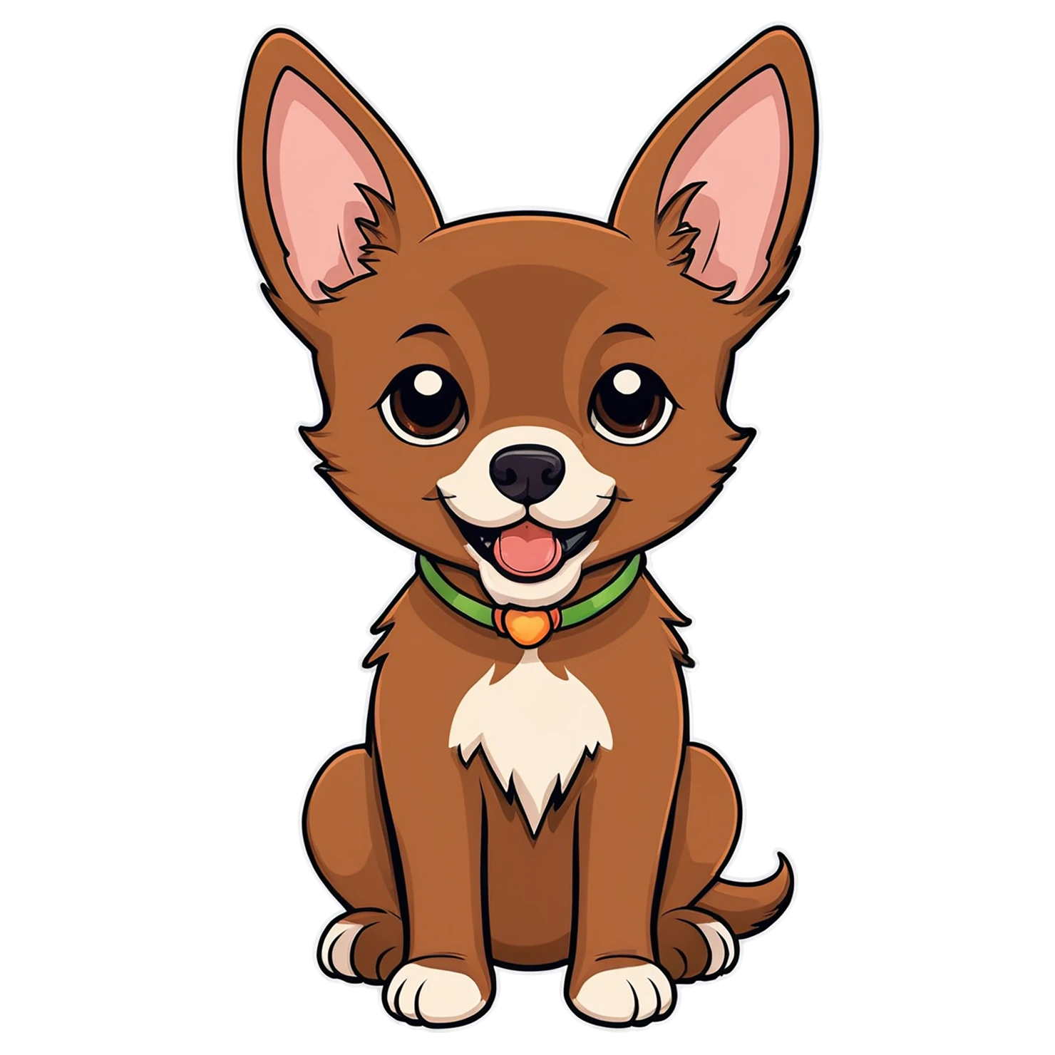 Dog cute sticker isolated on transparent background #15635