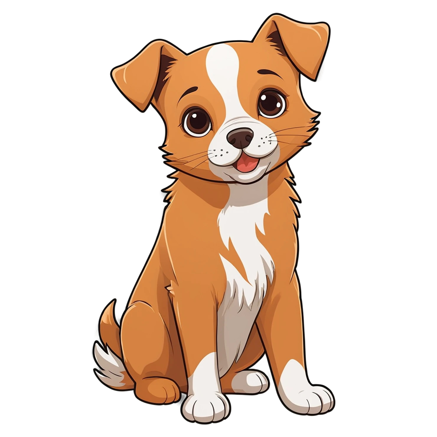 Dog cute sticker isolated on transparent background #15641