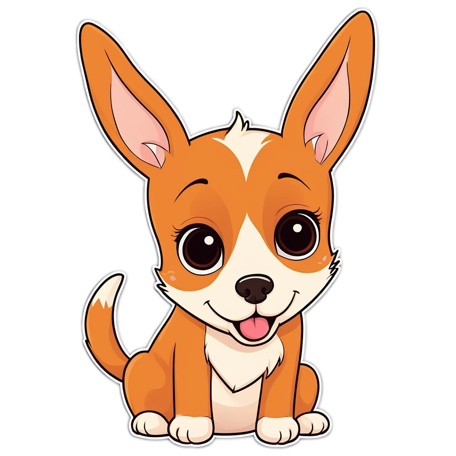 Dog cute sticker isolated on transparent background #15644