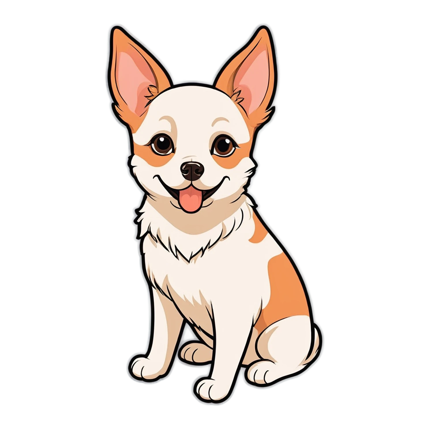 Dog cute sticker isolated on transparent background #15645