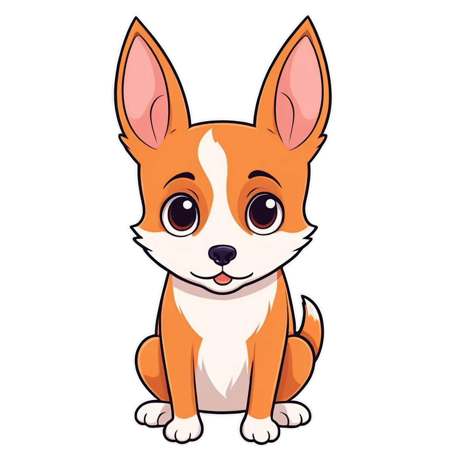 Dog cute sticker isolated on transparent background #15646