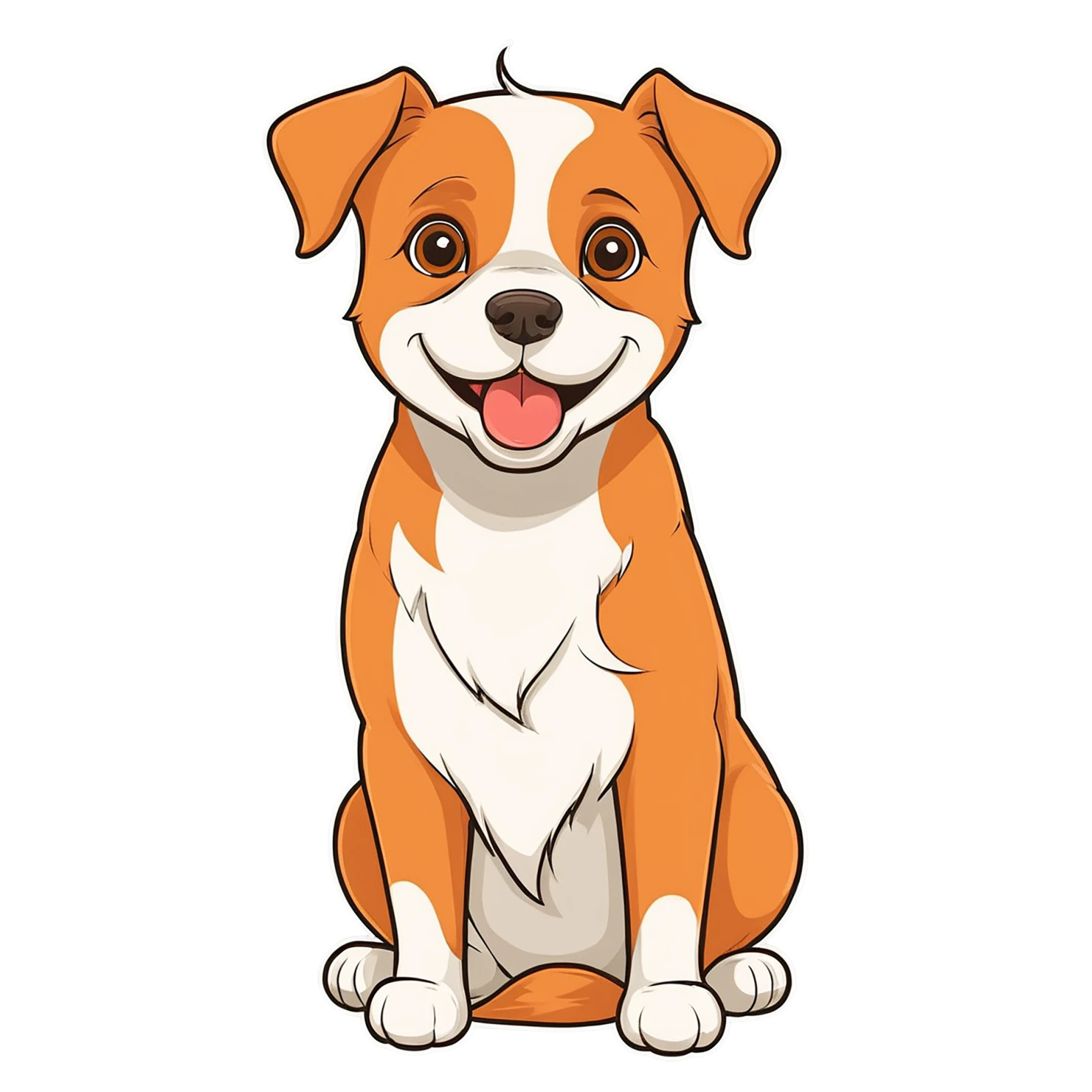 Dog cute sticker isolated on transparent background #15647