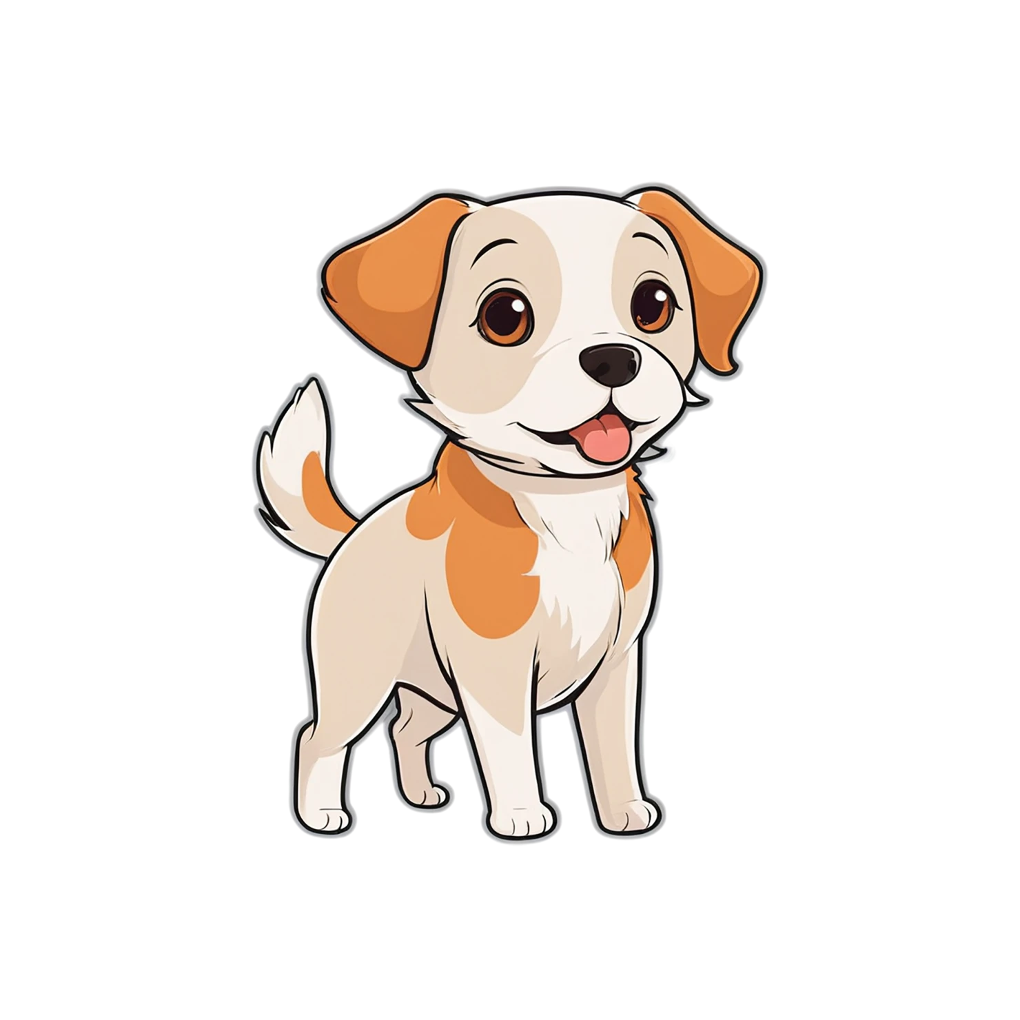 Dog cute sticker isolated on transparent background #15648