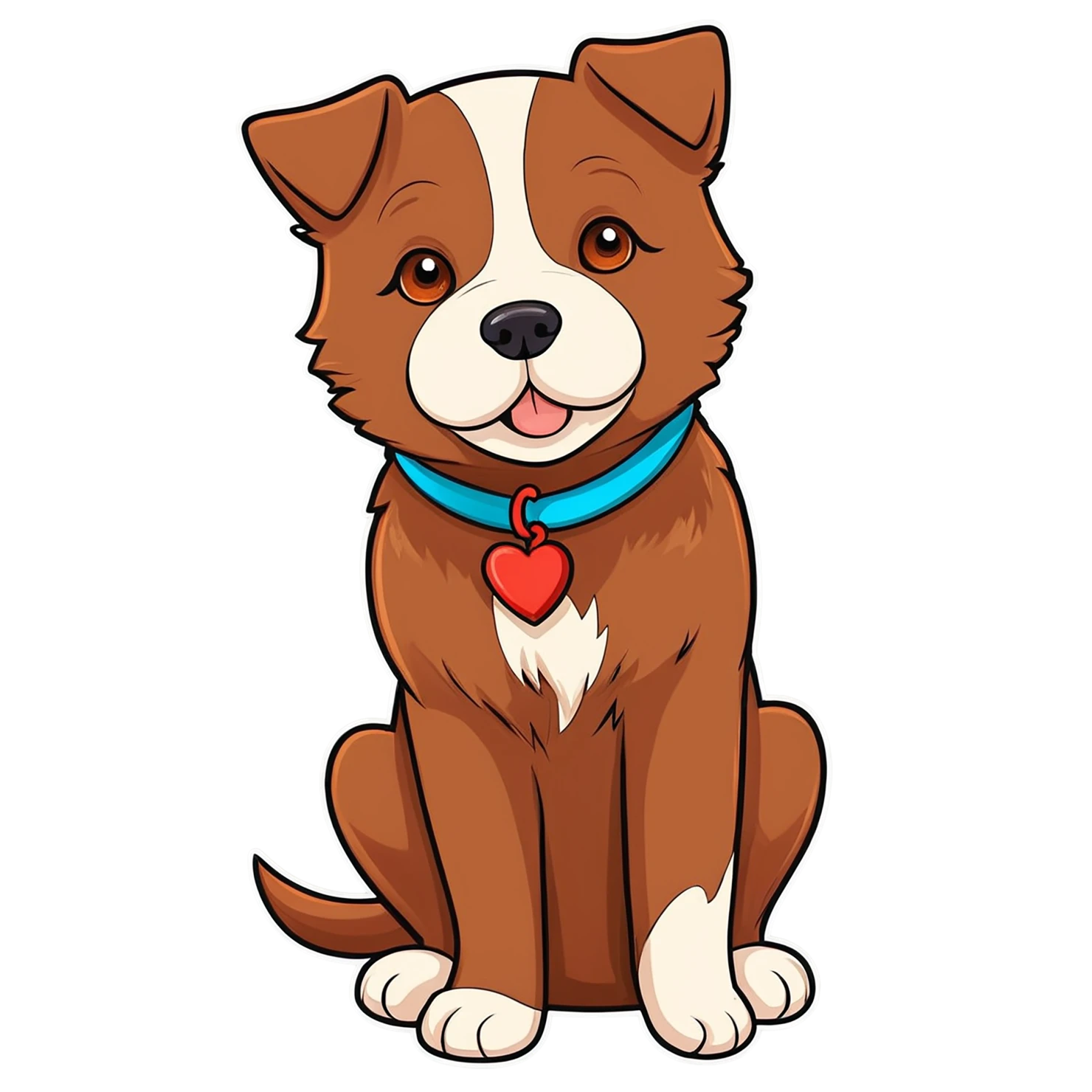 Dog cute sticker isolated on transparent background #15649