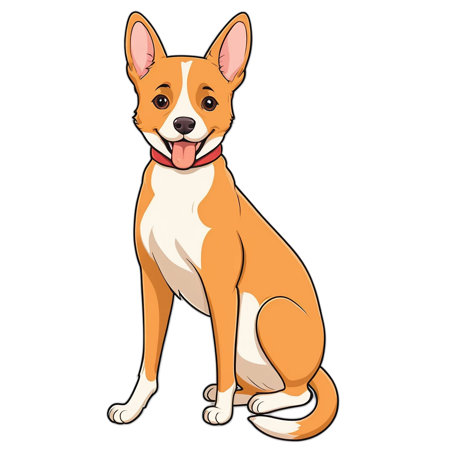 Dog cute sticker isolated on transparent background #15652