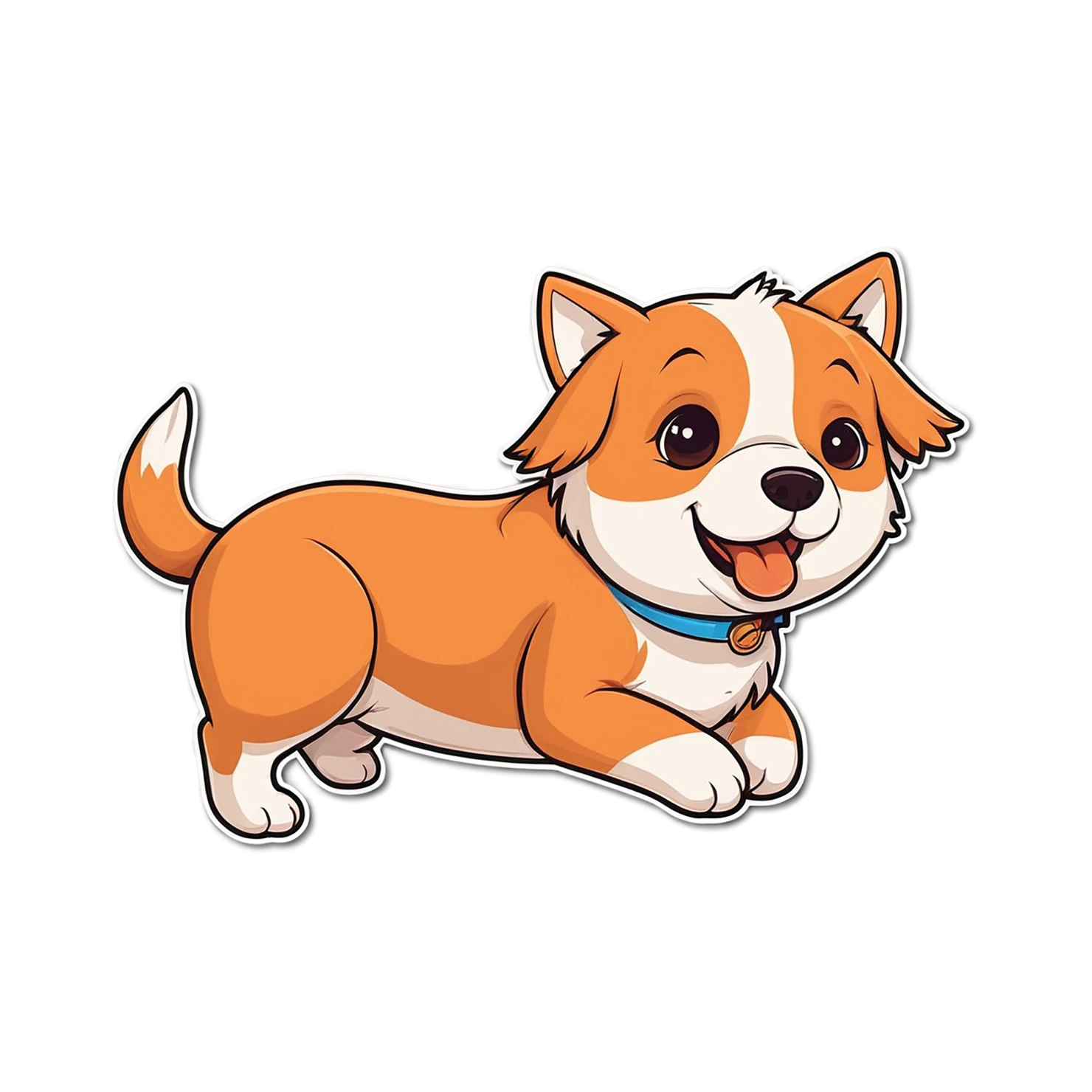 Dog cute sticker isolated on transparent background #15654