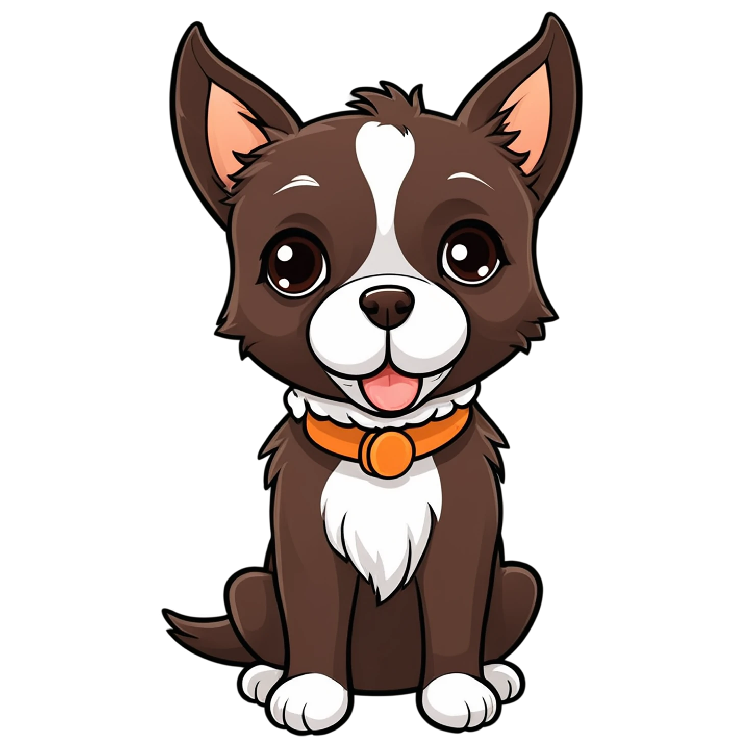 Dog cute sticker isolated on transparent background #15659