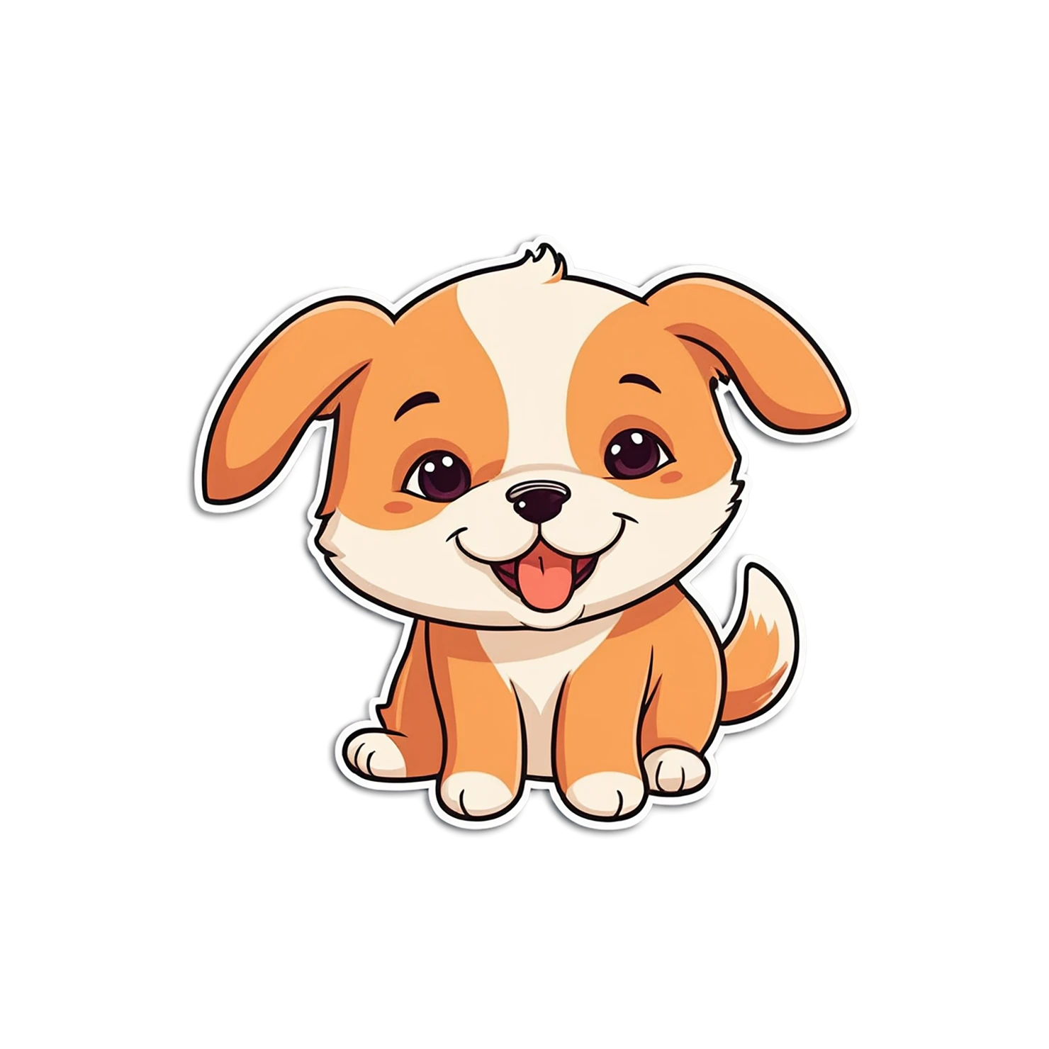 Dog cute sticker isolated on transparent background #15662