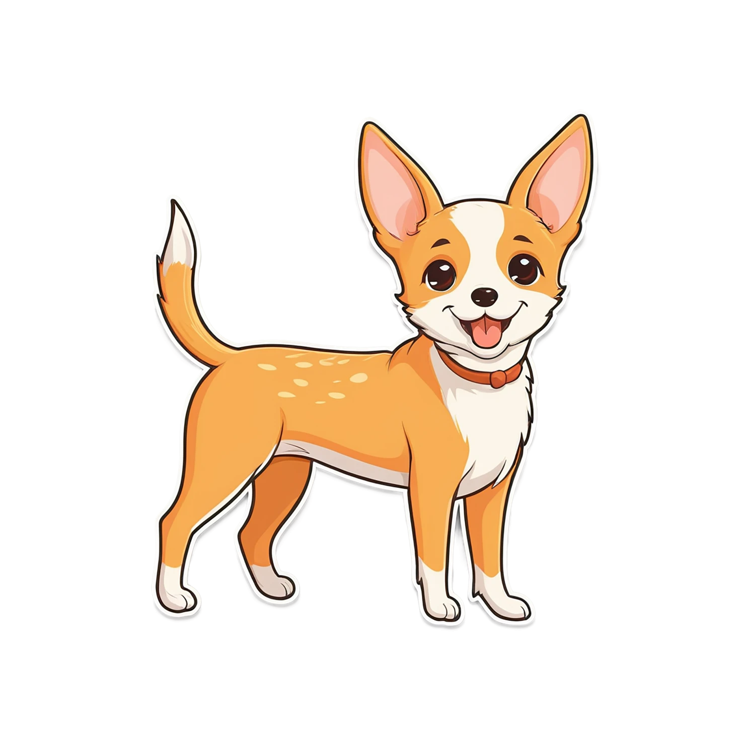 Dog cute sticker isolated on transparent background #15664