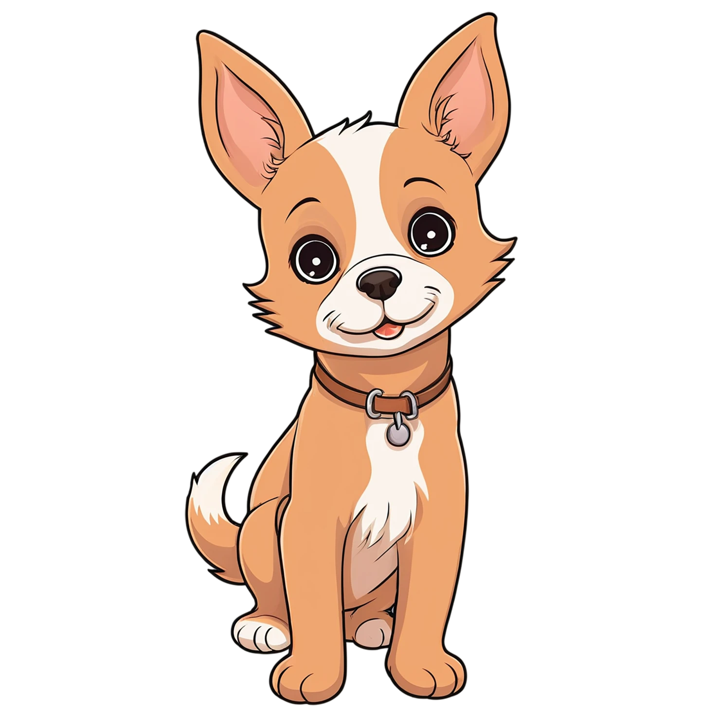 Dog cute sticker isolated on transparent background #15665