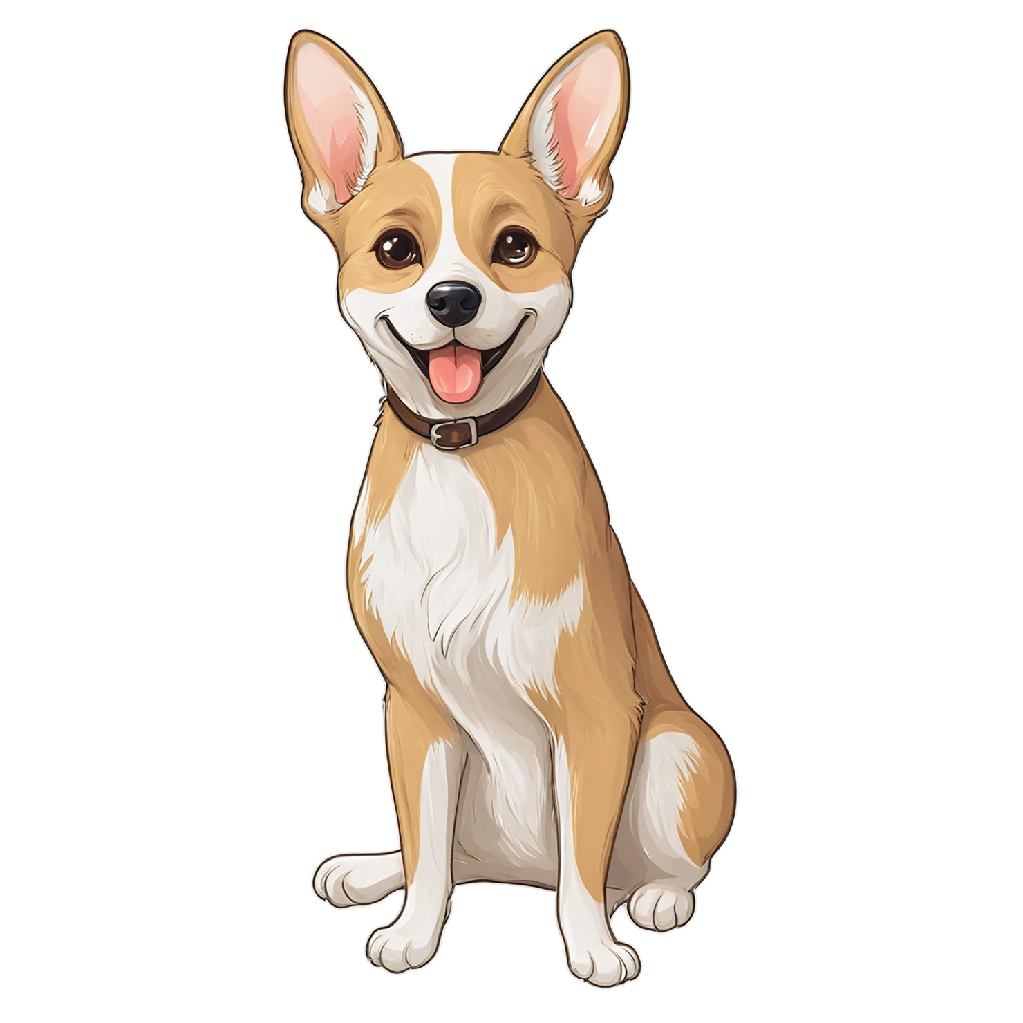 Dog cute sticker isolated on transparent background #15666
