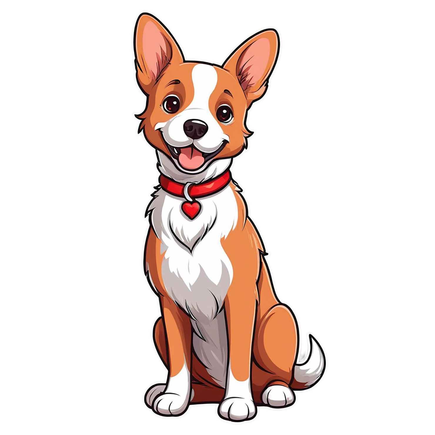 Dog cute sticker isolated on transparent background #15668