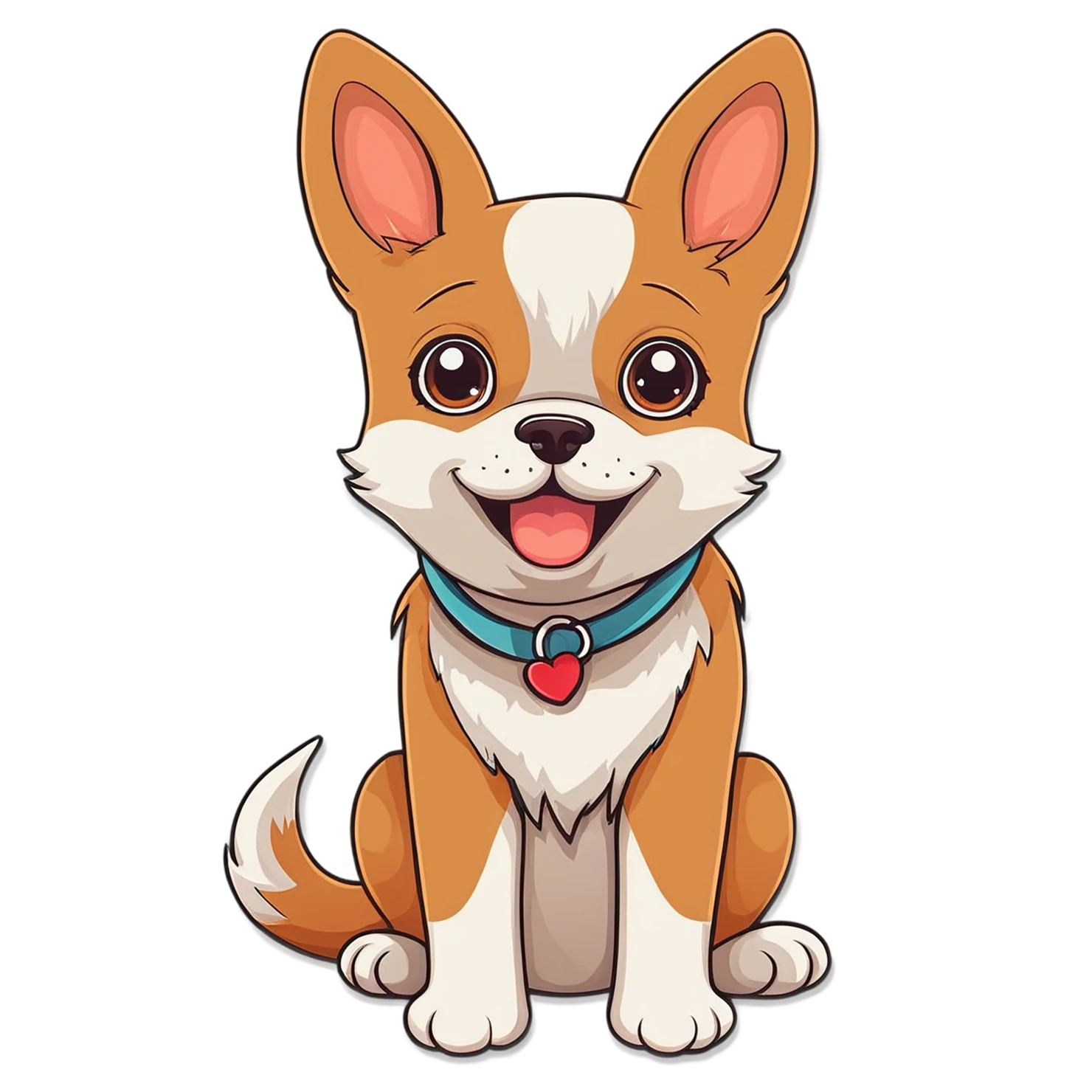 Dog cute sticker isolated on transparent background #15669