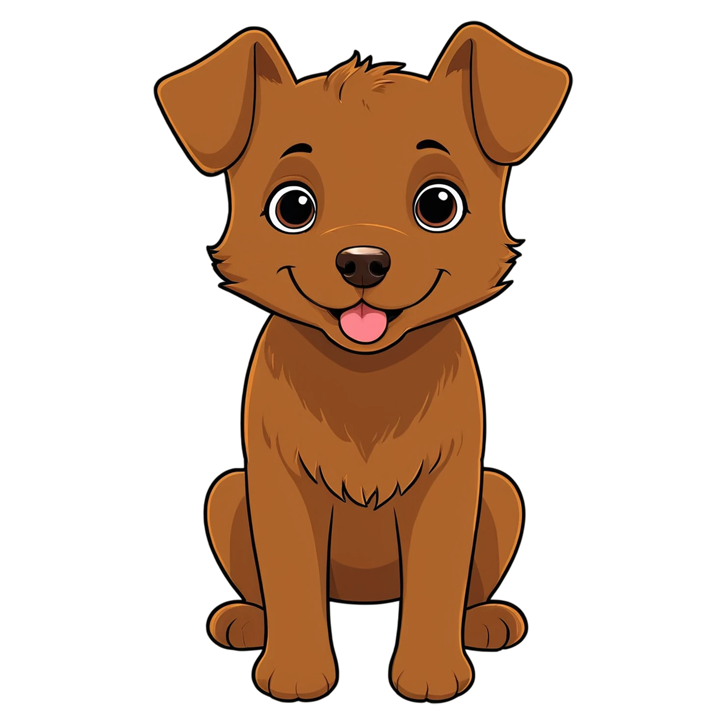 Dog cute sticker isolated on transparent background #15670