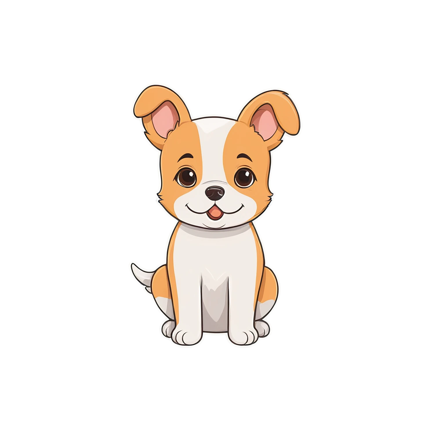Dog cute sticker isolated on transparent background #15674