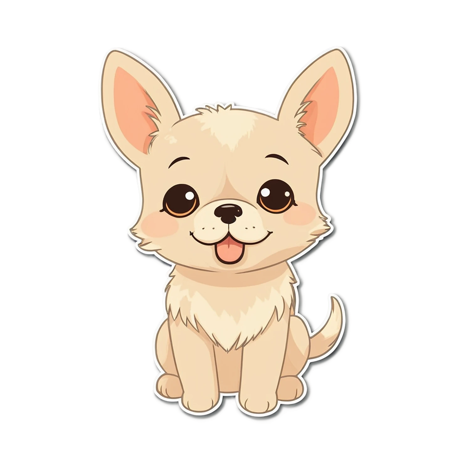 Dog cute sticker isolated on transparent background #15677