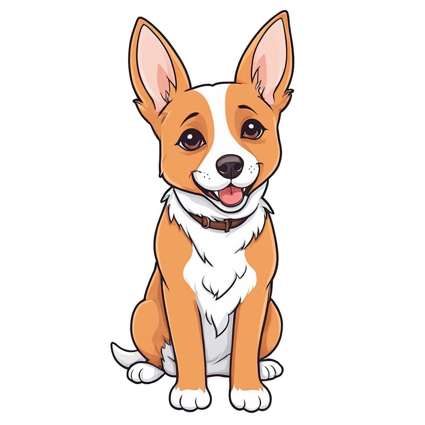 Dog cute sticker isolated on transparent background #15678