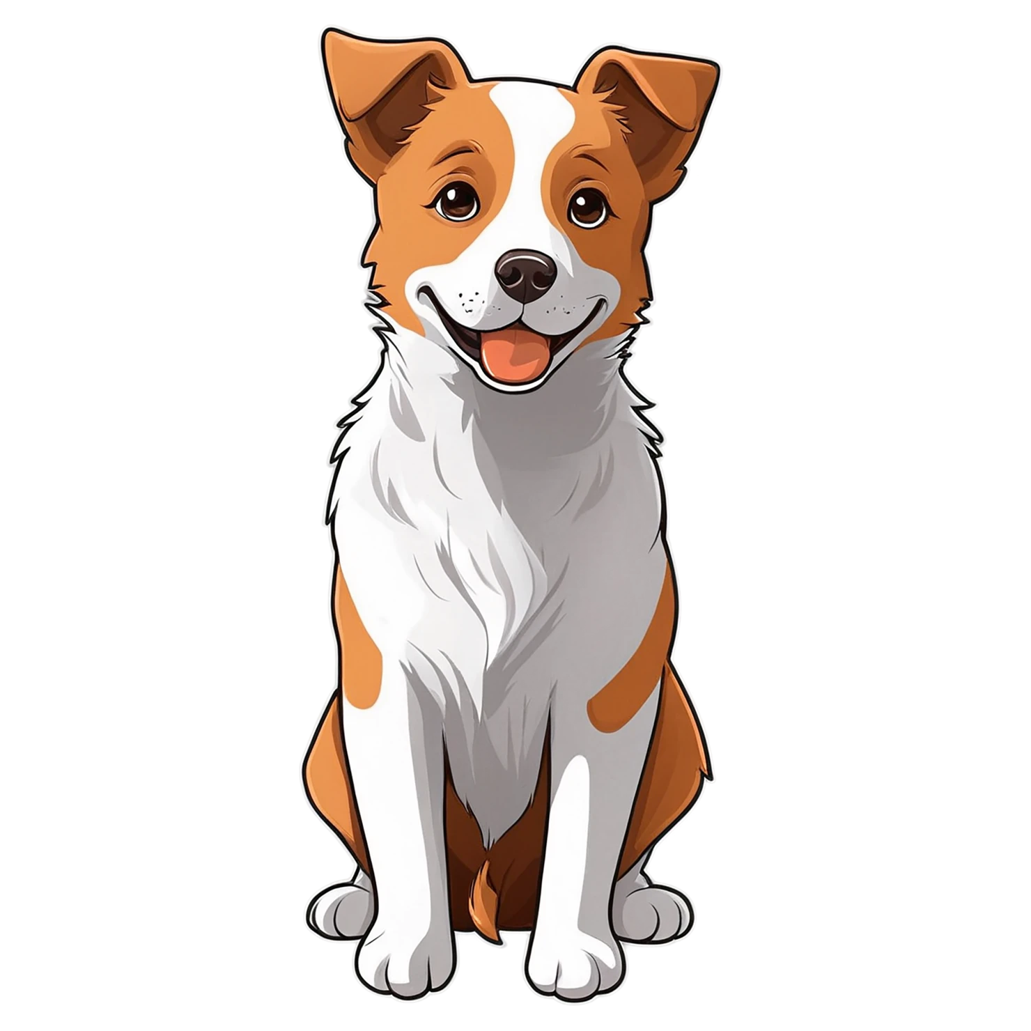 Dog cute sticker isolated on transparent background #15679
