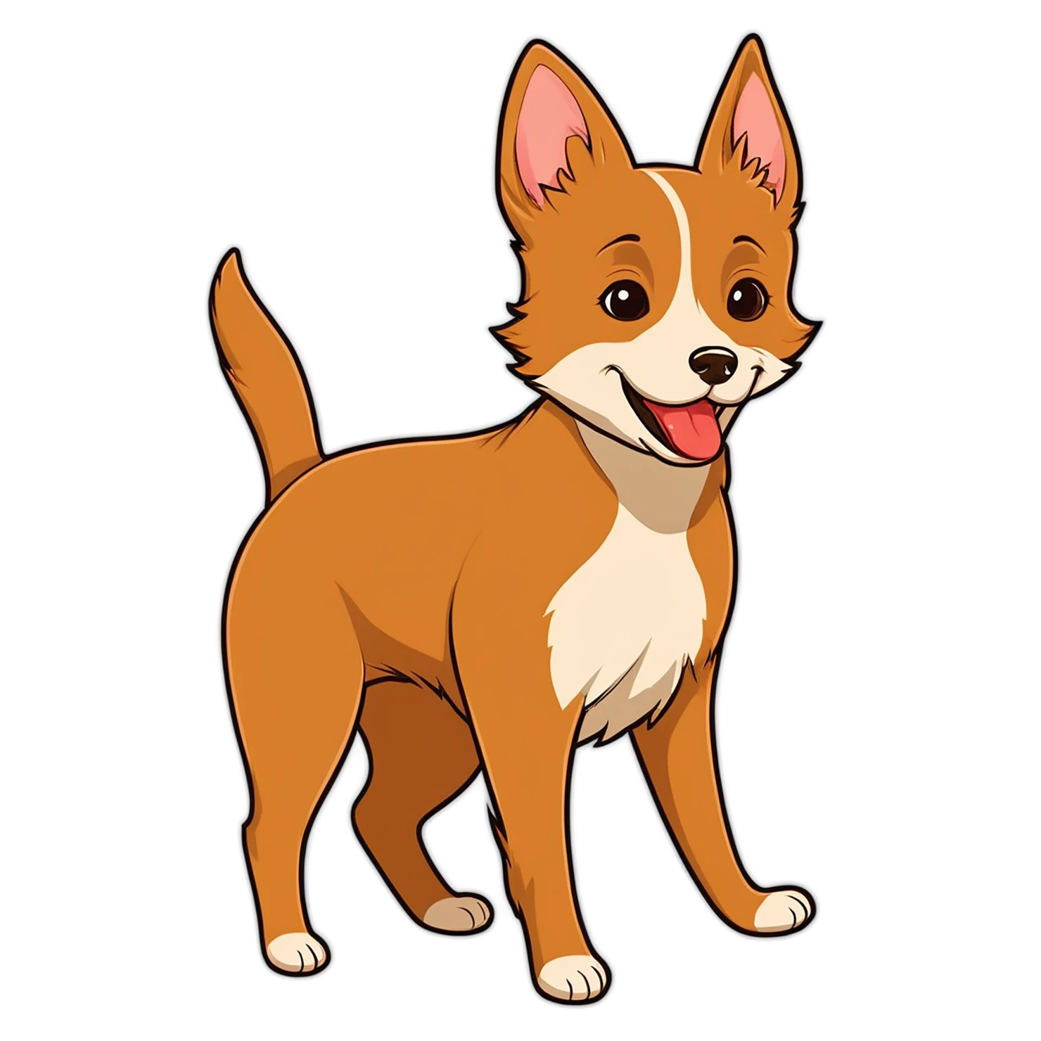 Dog cute sticker isolated on transparent background #15682