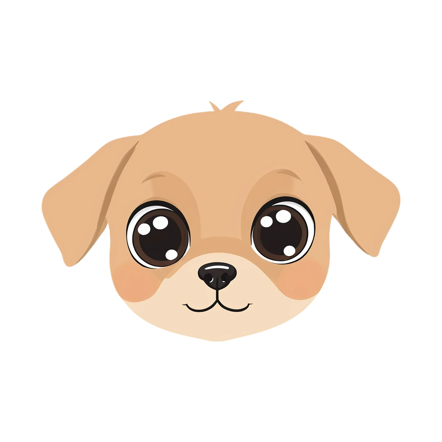 Dog cute sticker isolated on transparent background #15683