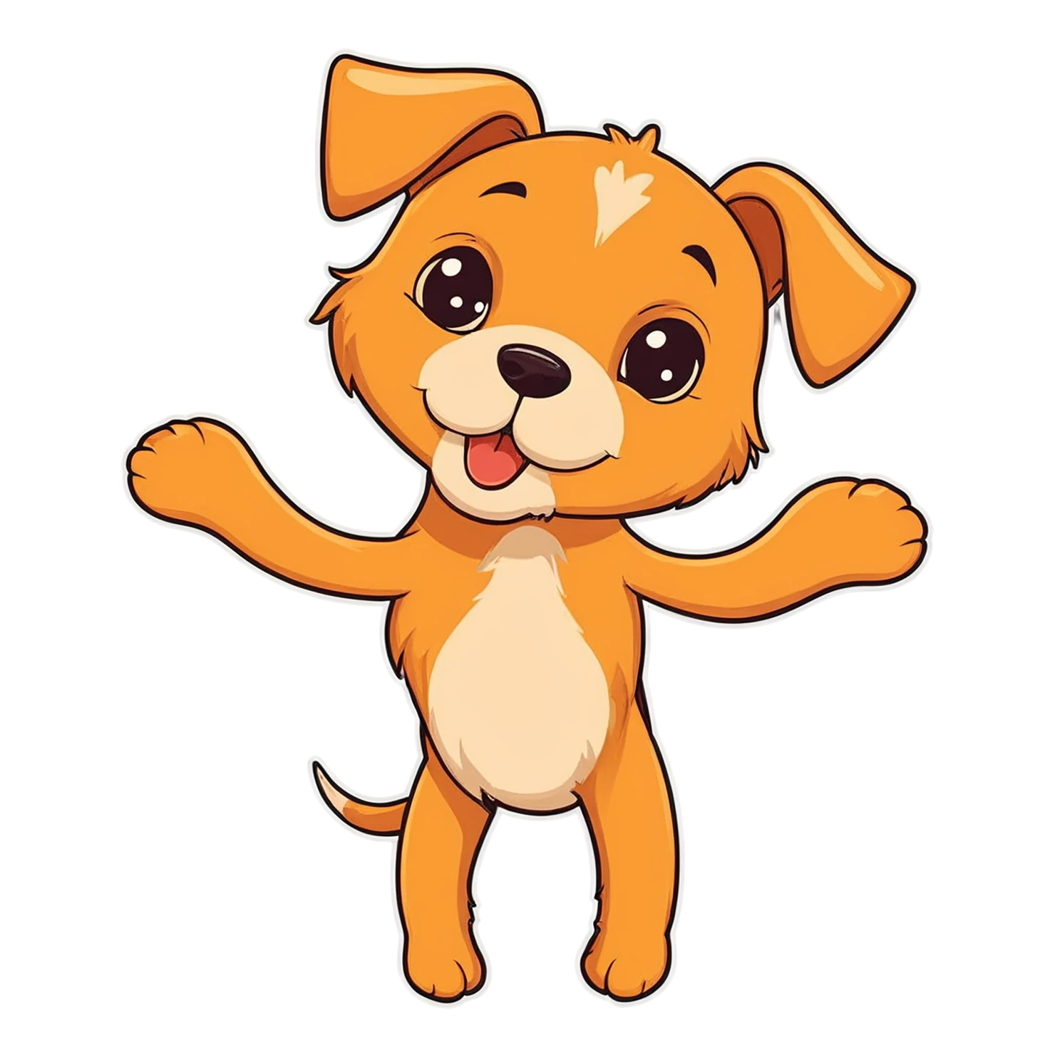 Dog cute sticker isolated on transparent background #15684
