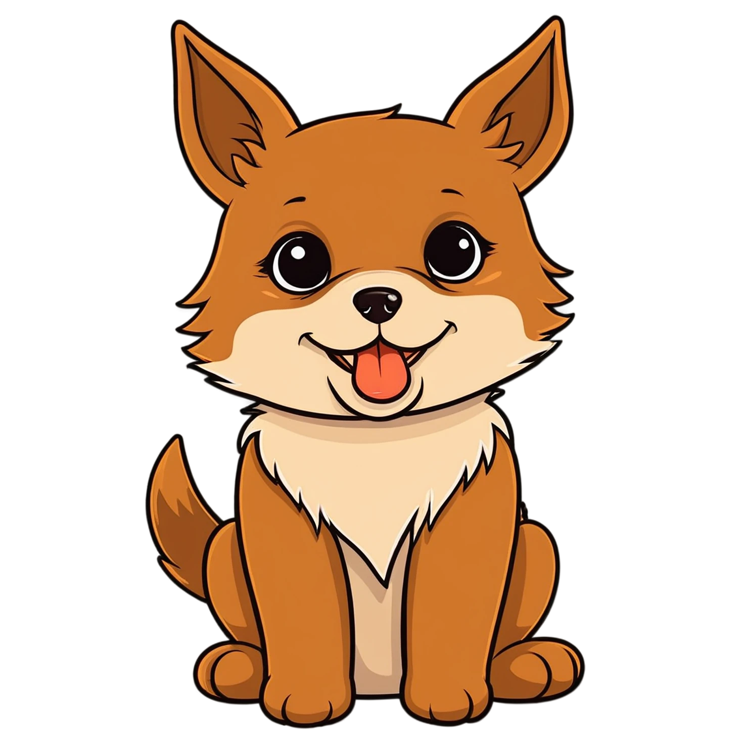 Dog cute sticker isolated on transparent background #15685