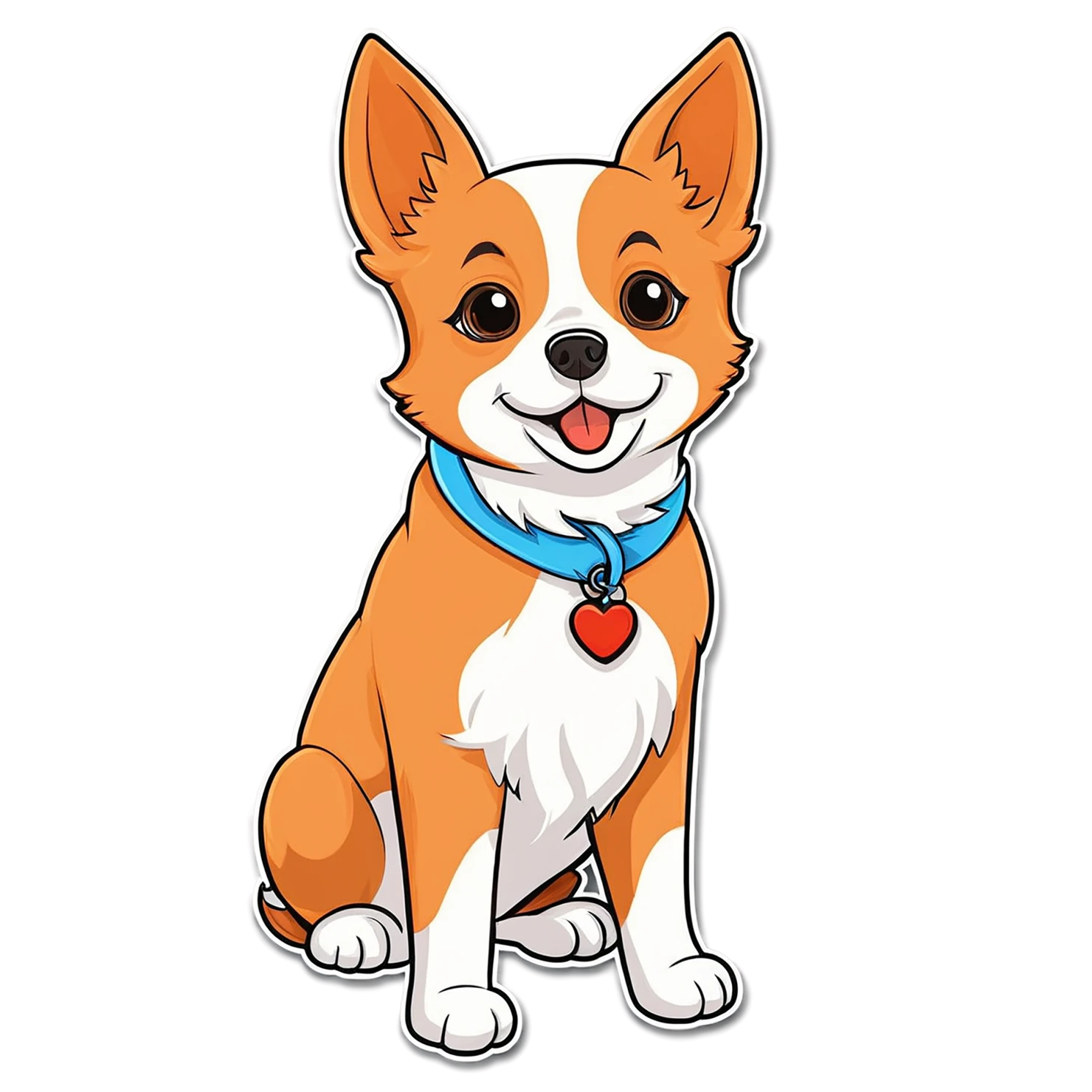 Dog cute sticker isolated on transparent background #15686