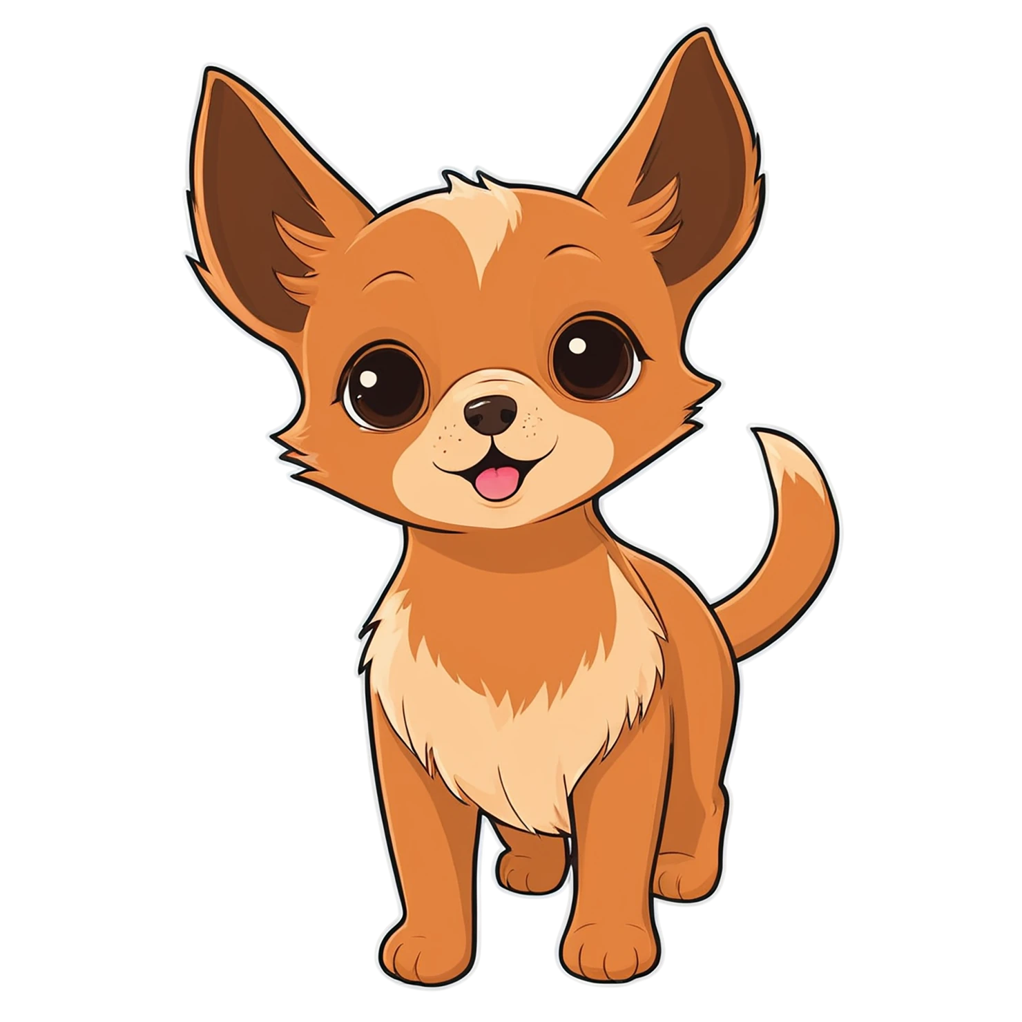 Dog cute sticker isolated on transparent background #15688