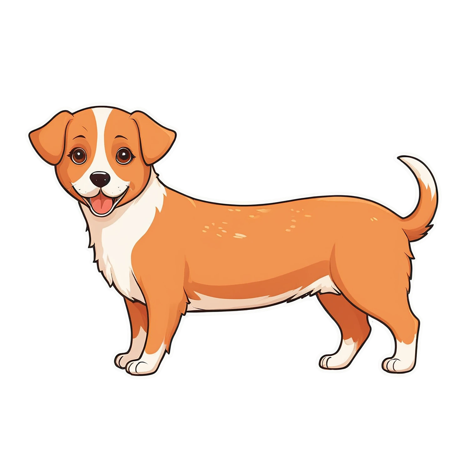 Dog cute sticker isolated on transparent background #15689