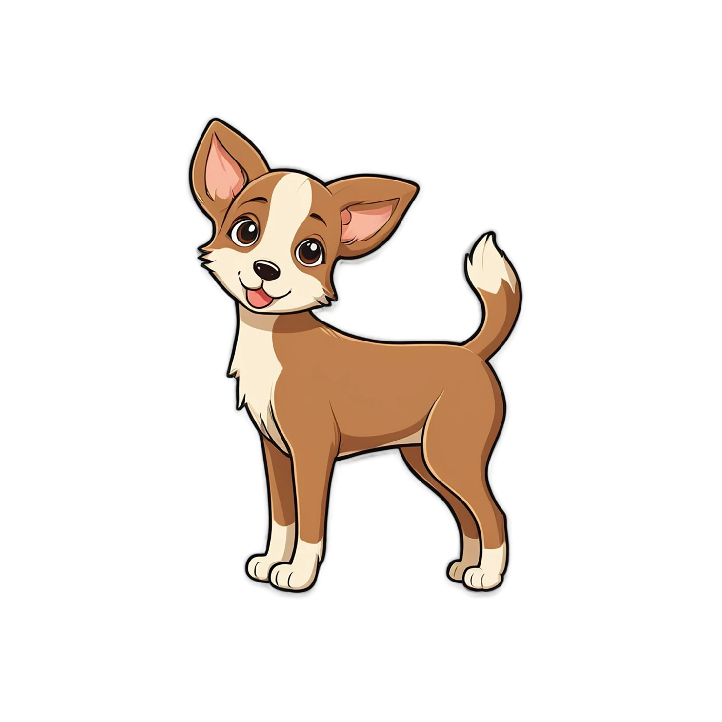 Dog cute sticker isolated on transparent background #15690