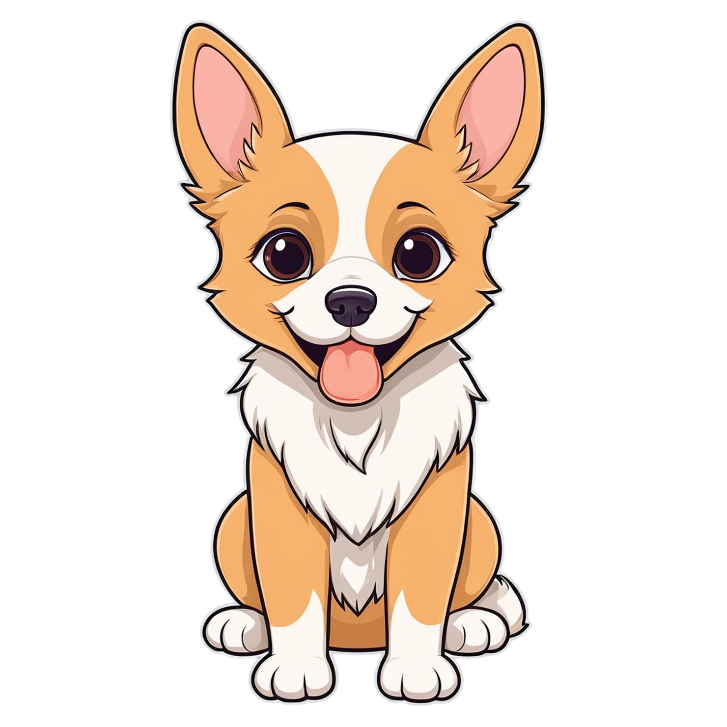 Dog cute sticker isolated on transparent background #15692