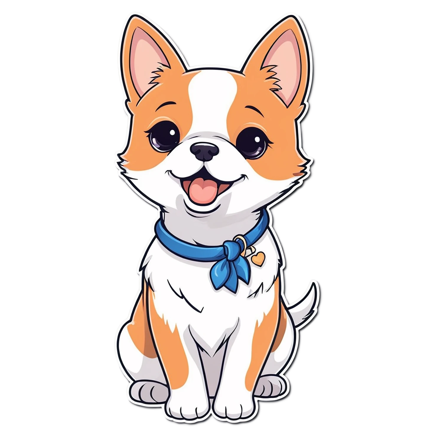 Dog cute sticker isolated on transparent background #15697