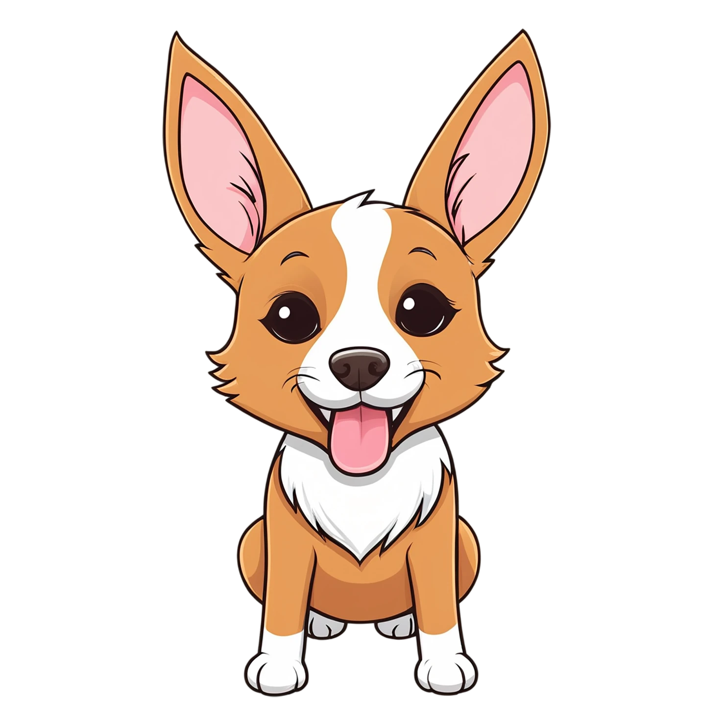 Dog cute sticker isolated on transparent background #15698