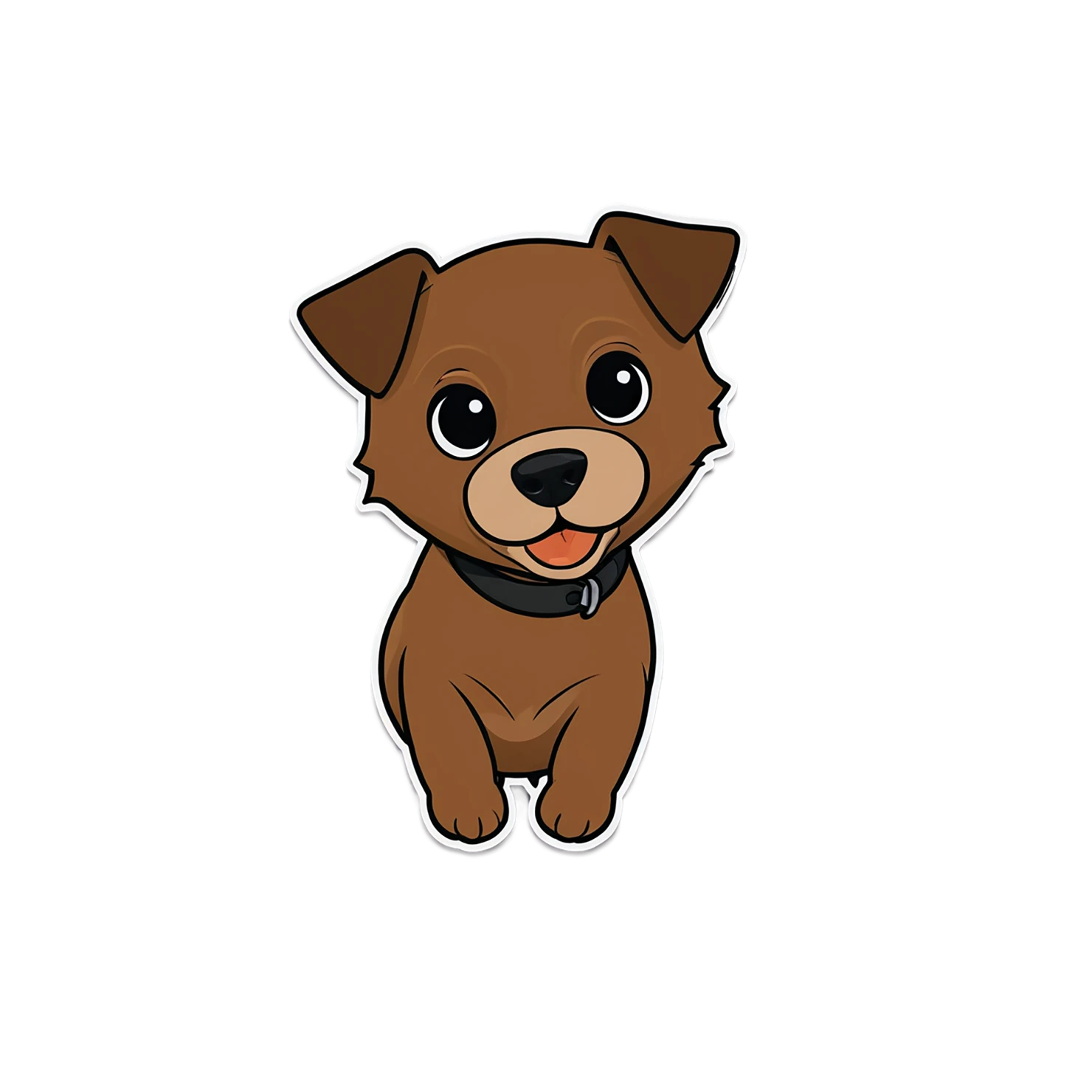 Dog cute sticker isolated on transparent background #15701