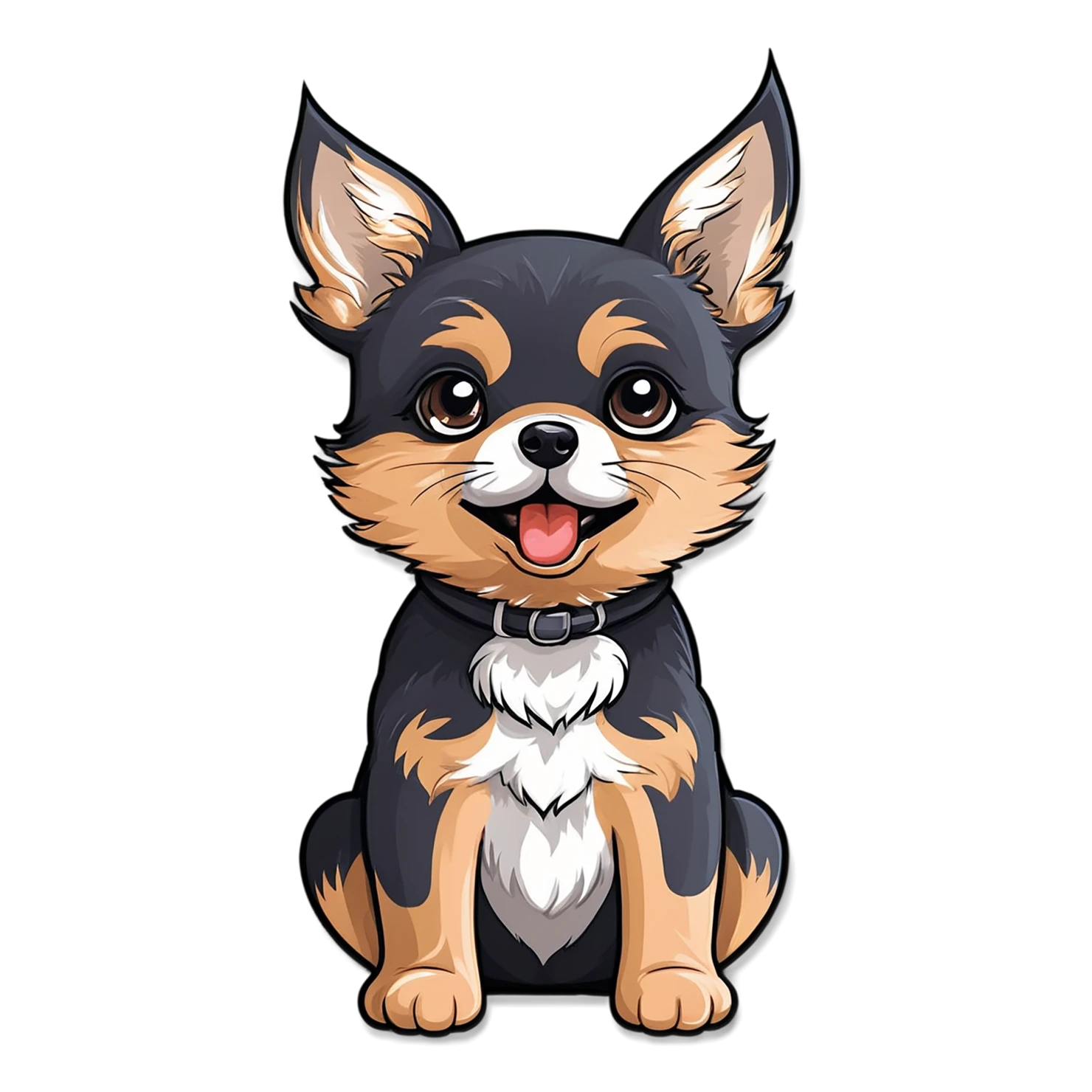 Dog cute sticker isolated on transparent background #15702