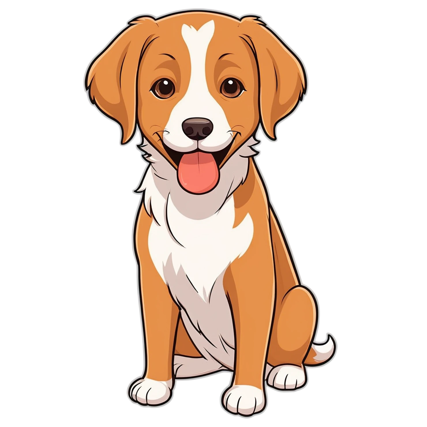 Dog cute sticker isolated on transparent background #15703